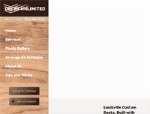 Tablet Screenshot of decksunlimitedky.com